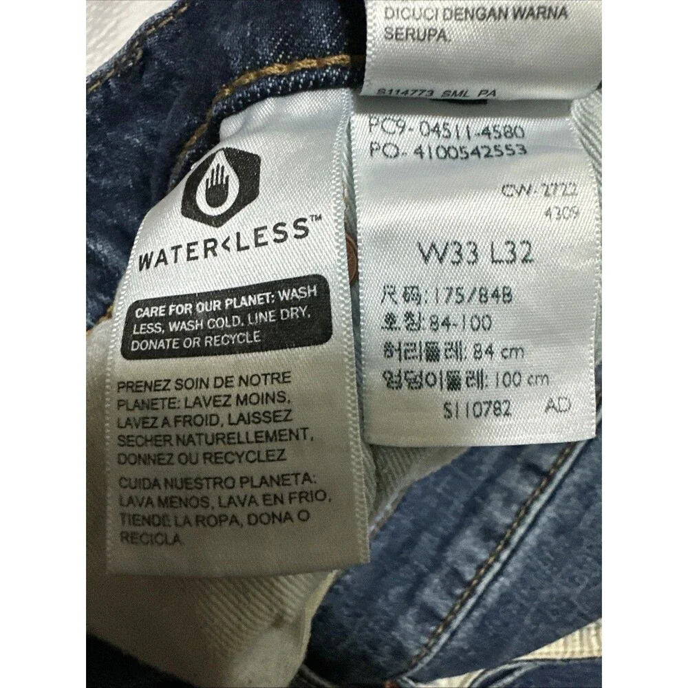 Levi's Premium Lot 511 Slim Dark Blue Jeans 33x32